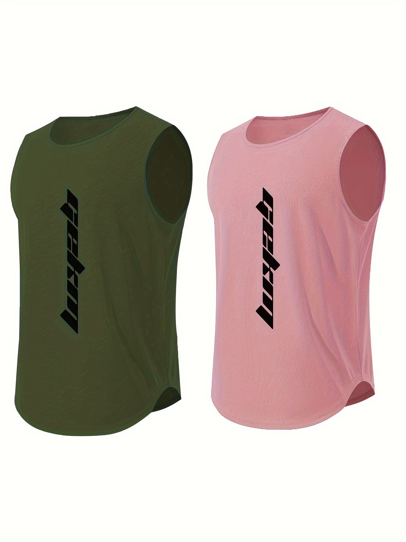 2pcs Men's Sleeveless Active Quick Dry Tank Top For Summer