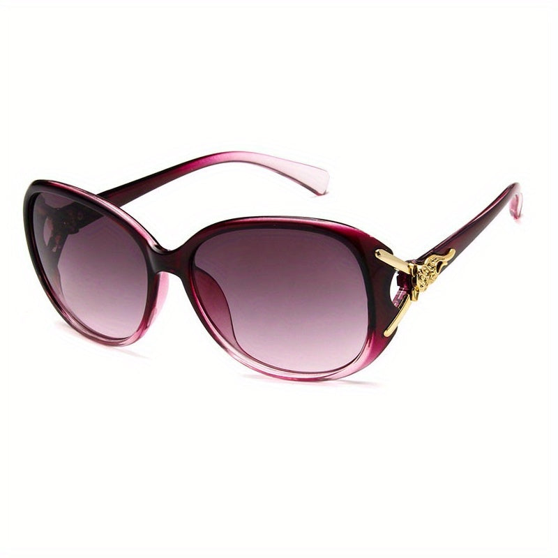 Large Oval Sunglasses For Women Fox Charm Gradient Glasses