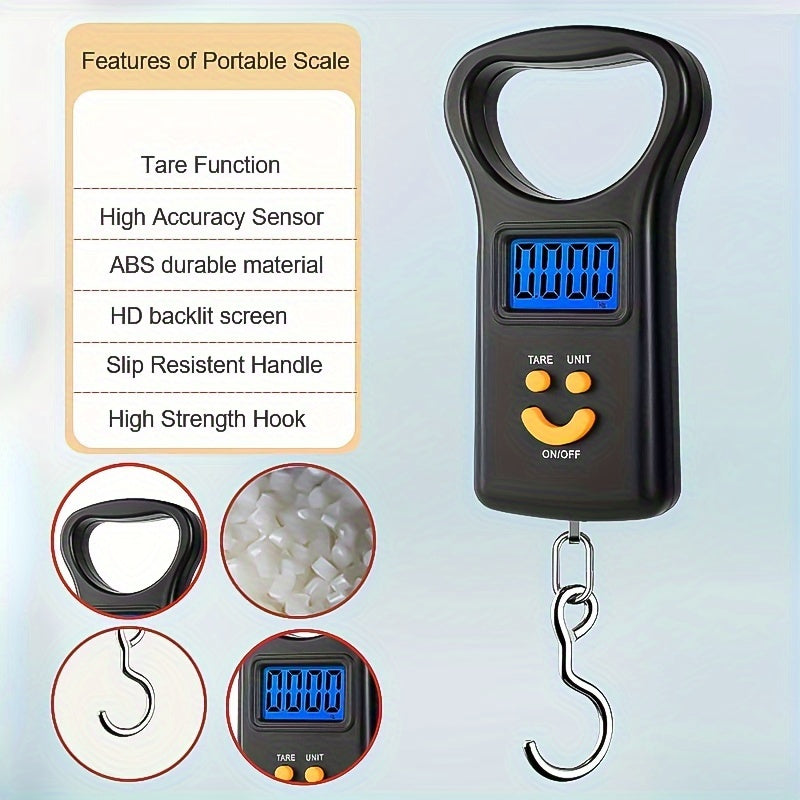 Digital Fish Scale 110lb 50kg Load Bearing Hanging Scale with Large Handle