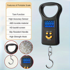 Digital Fish Scale 110lb 50kg Load Bearing Hanging Scale with Large Handle