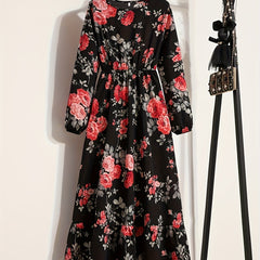 Floral Print Long Sleeve Dress for Women