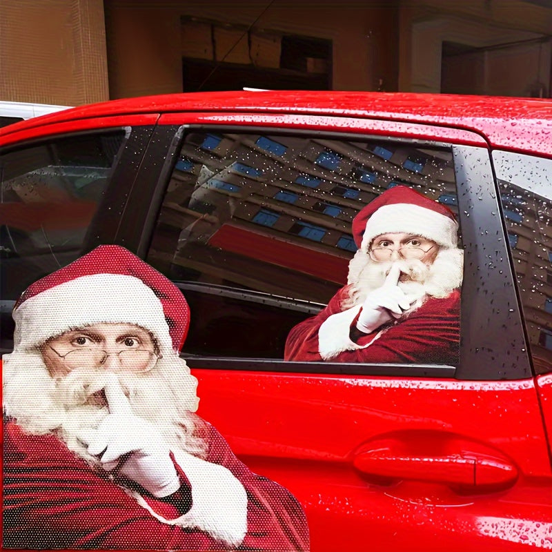 Santa Claus Car Sticker Window Decoration Single Transparent Sticker