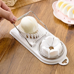 Small 2 in 1 Egg Cutter Stainless Steel Kitchen Accessory