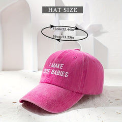 Washed Distressed Baseball Cap with BABIES Embroidery