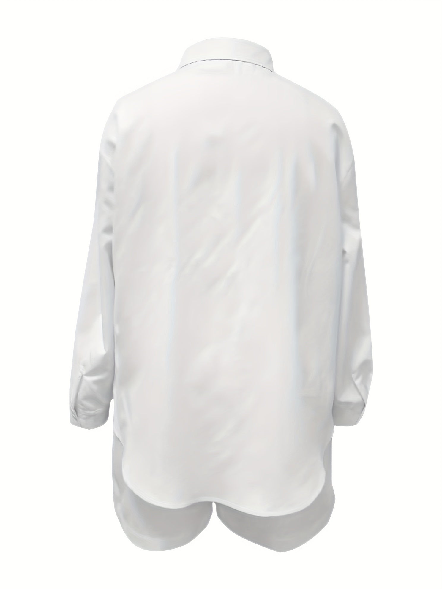 Women's Plus Solid Shirt & Shorts Outfit Set