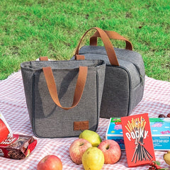 Insulated Lunch Bag Leakproof Cooler Bag with Handle for Office School Picnic
