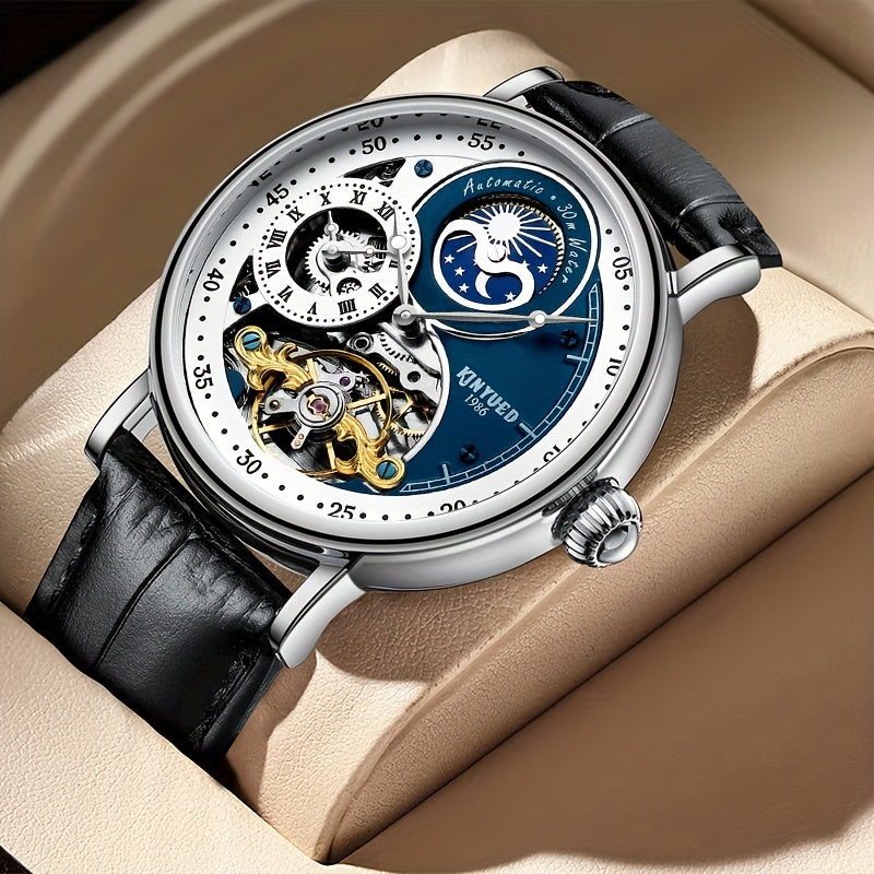 Men's Moon Phase Sports Watch Waterproof