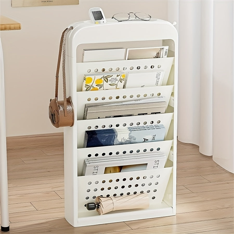 Tableside Floor Bookshelf Student Book Bag Hanging Reading Rack