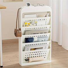 Tableside Floor Bookshelf Student Book Bag Hanging Reading Rack
