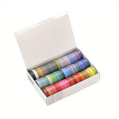 60pcs Random Solid Tape Rainbow Masking Tape Scrapbook Decorative