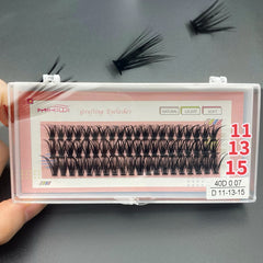 60 Cluster Lashes 40D D Curling Mix 10 12 14mm DIY Eyelash Extension