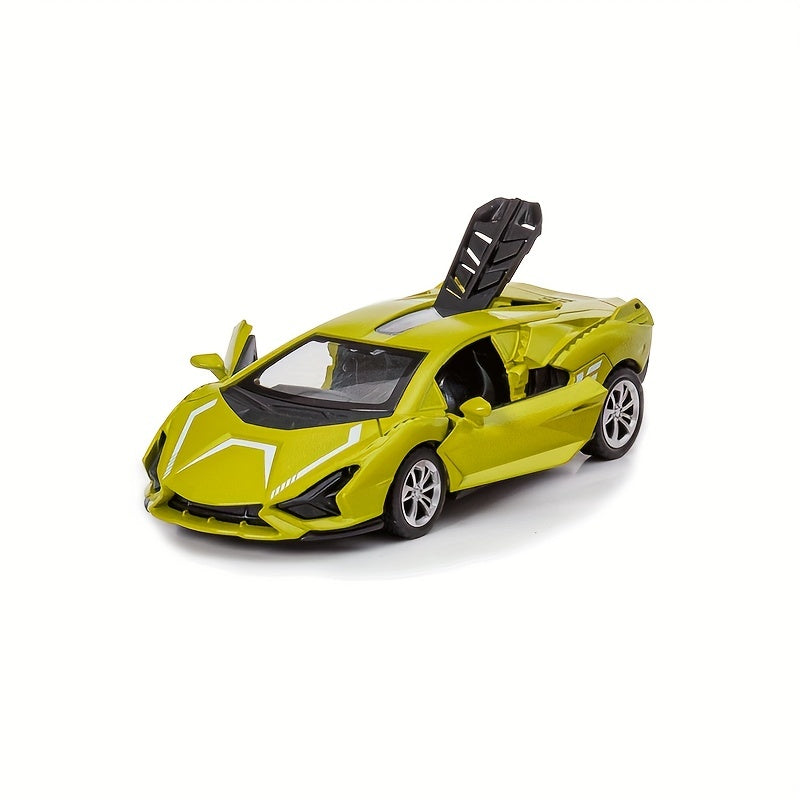 Alloy Sports Car Model Toy Ornament Pull Back Car Can Open Door Boy Toy