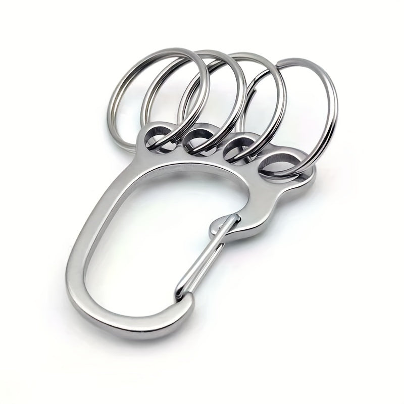 304 Stainless Steel Keychain Spring Buckle for Outdoor Hiking Camping