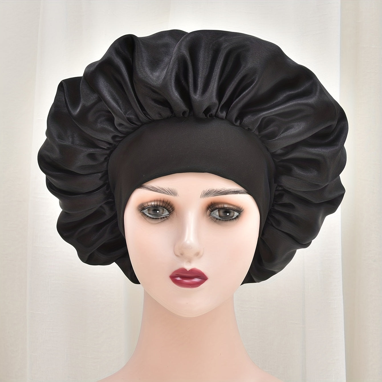 Wide Elastic Cap Hair Care Hat for Sleep