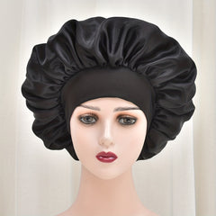 Wide Elastic Cap Hair Care Hat for Sleep