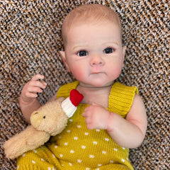 Bettie Girl Vinyl Reborn Dolls Painted Bebe Doll with Hair