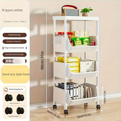 Small Stroller Shelf Floor Layer Household Living Room Snack Bookshelf Storage