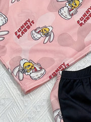 Boys Funny Rabbit Casual Outfit T shirt & Shorts Summer Clothes Sets