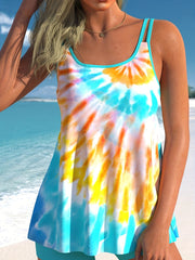 Tie Dye Cami Top & Shorts Bathing Suit Set