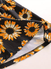Toddler Girls Sunflower Princess Dress for Party Beach Vacation