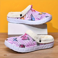 Women's Casual Butterfly Pattern Warm Slippers