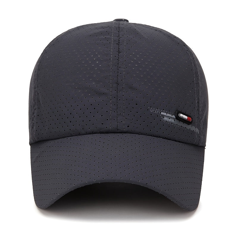 Summer Breathable Perforated Baseball Cap Adjustable Sports Cap