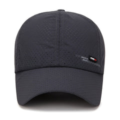 Summer Breathable Perforated Baseball Cap Adjustable Sports Cap
