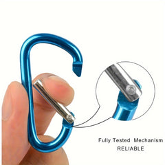 24pcs Aluminum D Ring Carabiner Keychain for Outdoor Camping Hiking