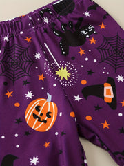 Girls 2 Pack Halloween Knitted Leggings Set