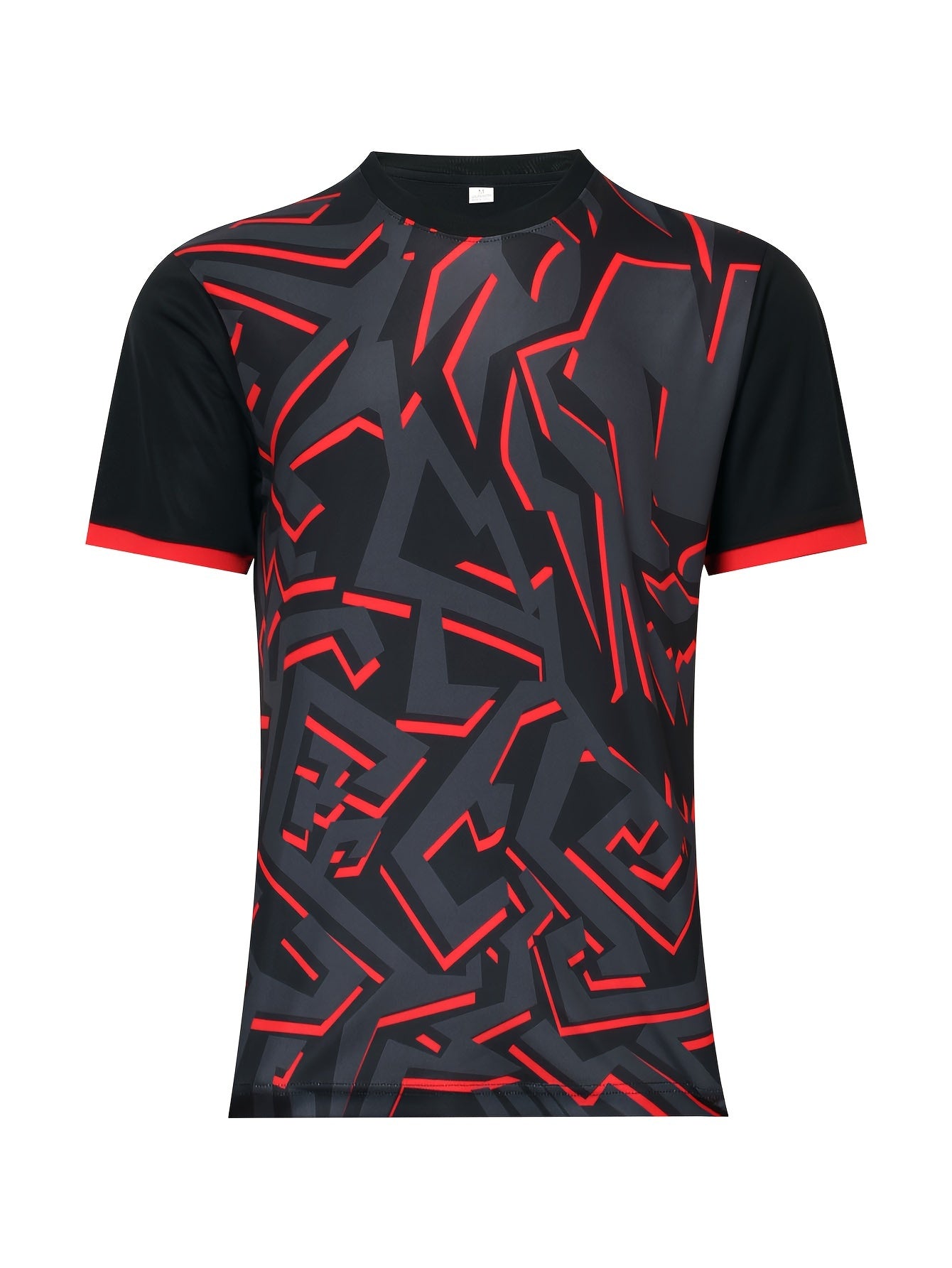 Men's Geometry Print Football Jersey Breathable Club Uniform