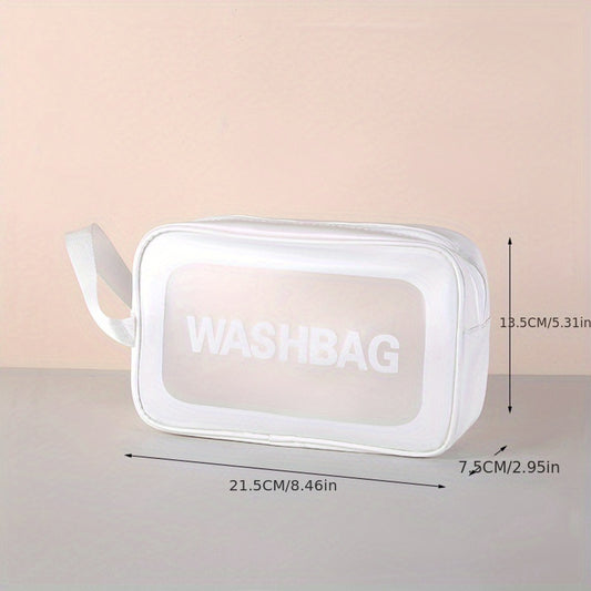 Transparent Waterproof Cosmetic Bag Hangable Makeup Storage Organizer