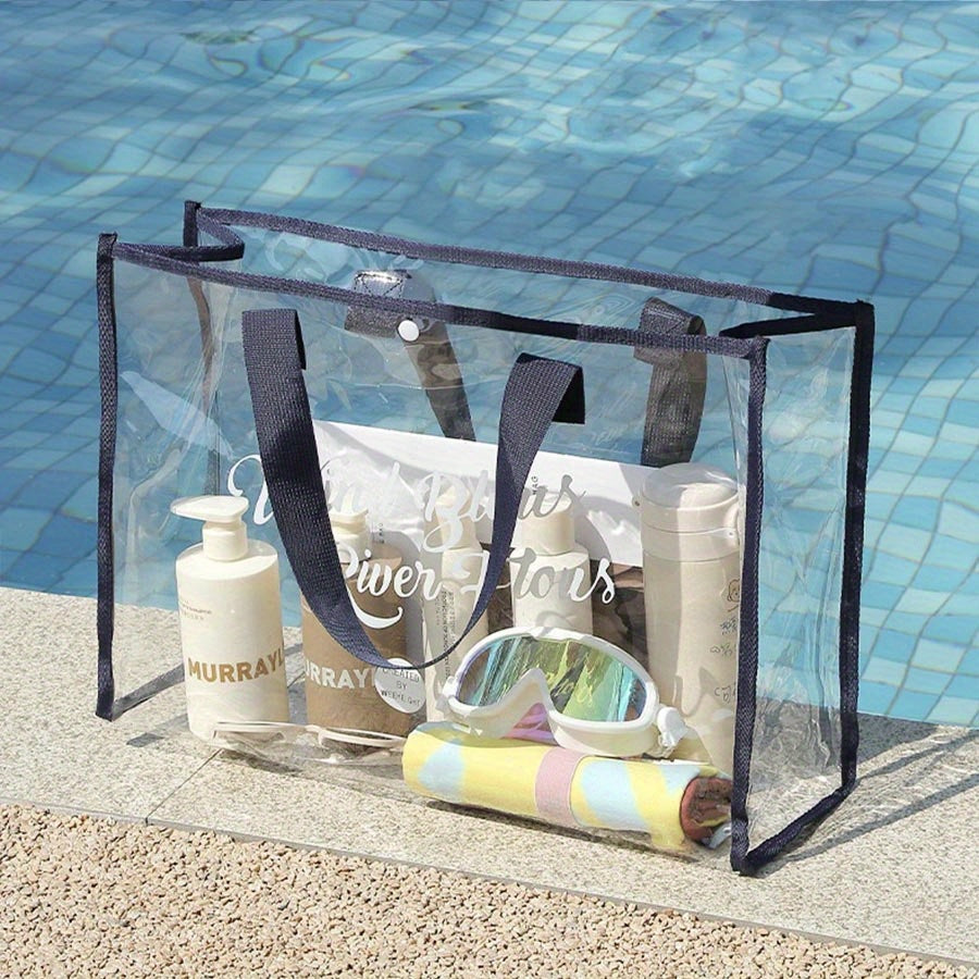 Large Capacity Transparent Swimming Bag PVC Hand Cosmetic Storage Tote