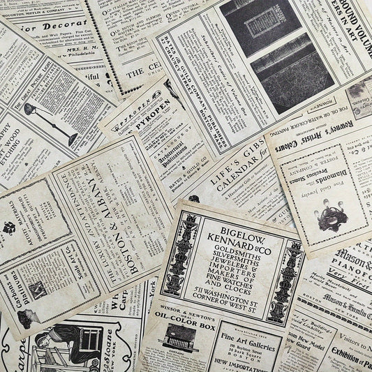 10pcs Vintage Newspaper Scrapbook Papers DIY Crafts