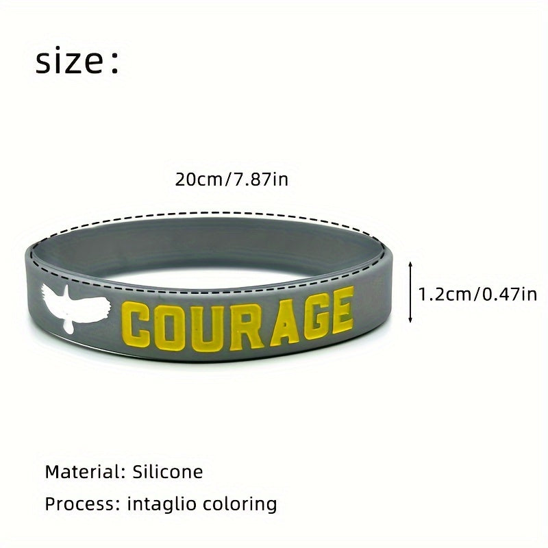 Silicone Bracelet Faith Hope Courage Basketball Wristband Women