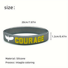 Silicone Bracelet Faith Hope Courage Basketball Wristband Women