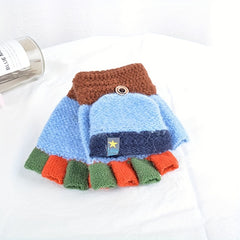 Warm Plush Full Finger Gloves for 5-12Y Kids