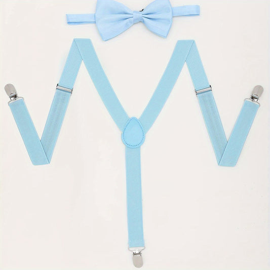 Men's Suspenders Bow Tie Set for Formal Occasions