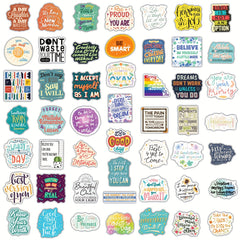 100pcs Motivational Vinyl Stickers for Laptops and Bottles
