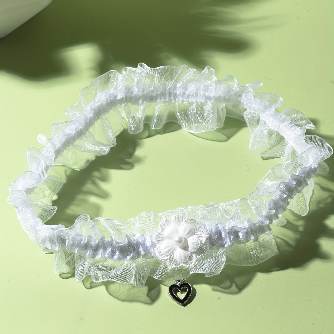 Flower Faux Pearl Garters Wedding Bridal Garter Belt
