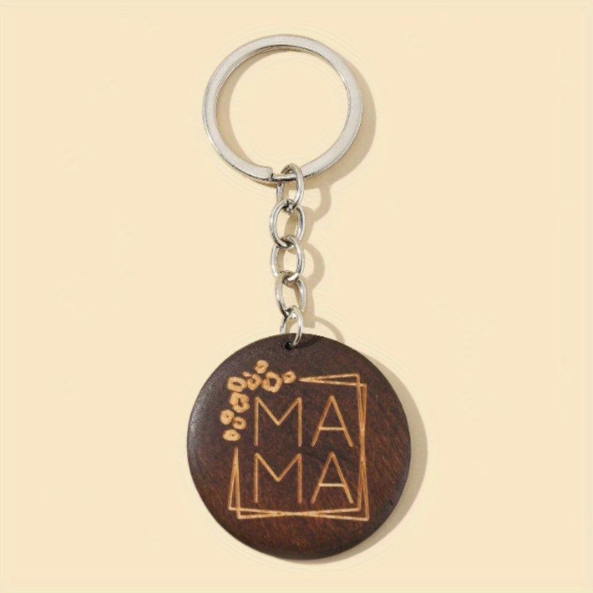 MAMA Engraved Keychain Key Ring Purse Bag Charm Gift For Mom