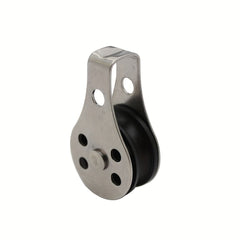 Marine 316 Stainless Steel Swivel Eye Pulley Block Single Wheel & Nylon Sheave