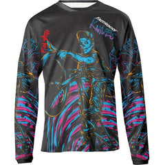 Men's Graphic Print Sports Long Sleeve T-shirt for Fitness