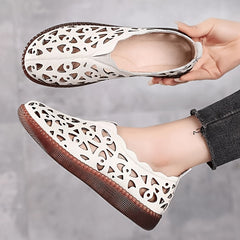 Women's Hollow Out Flat Sandals Soft Sole Slip On Loafers