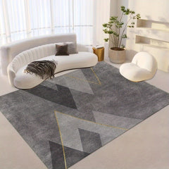 Large Area Rug Modern Crystal Velvet Non-slip Soft Polyester Mat