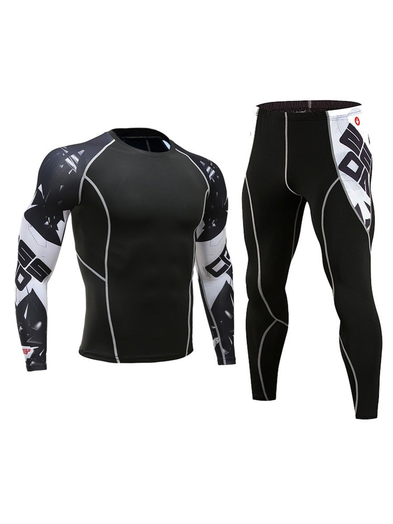 Men's Quick Drying Compression Fitness Suit for Running Training
