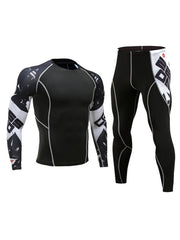 Men's Quick Drying Compression Fitness Suit for Running Training