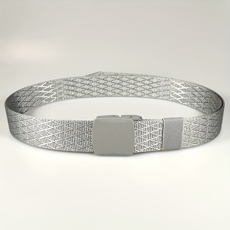 Quick Release Buckle Belt Mesh Pattern Casual Jeans Belt
