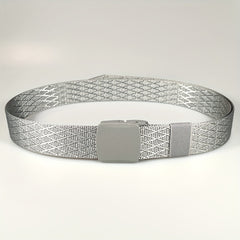 Quick Release Buckle Belt Mesh Pattern Casual Jeans Belt