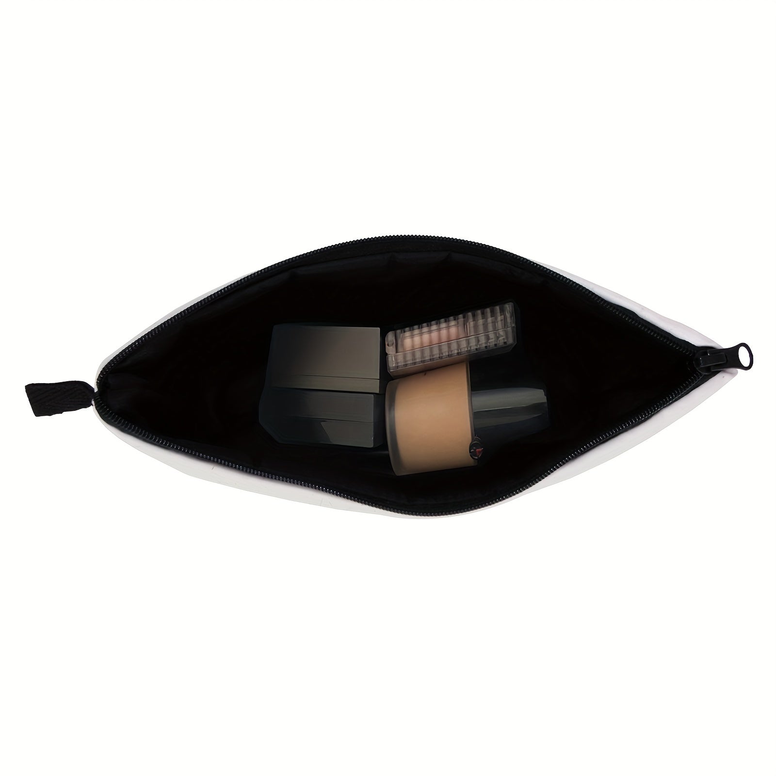 Butterfly Floral & Letter Pattern Makeup Bag Zipper Roomy Cosmetic Bag