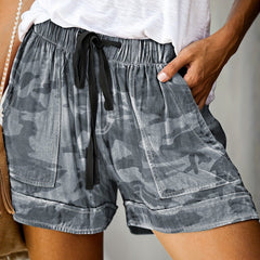 Floral Print Drawstring Shorts for Women